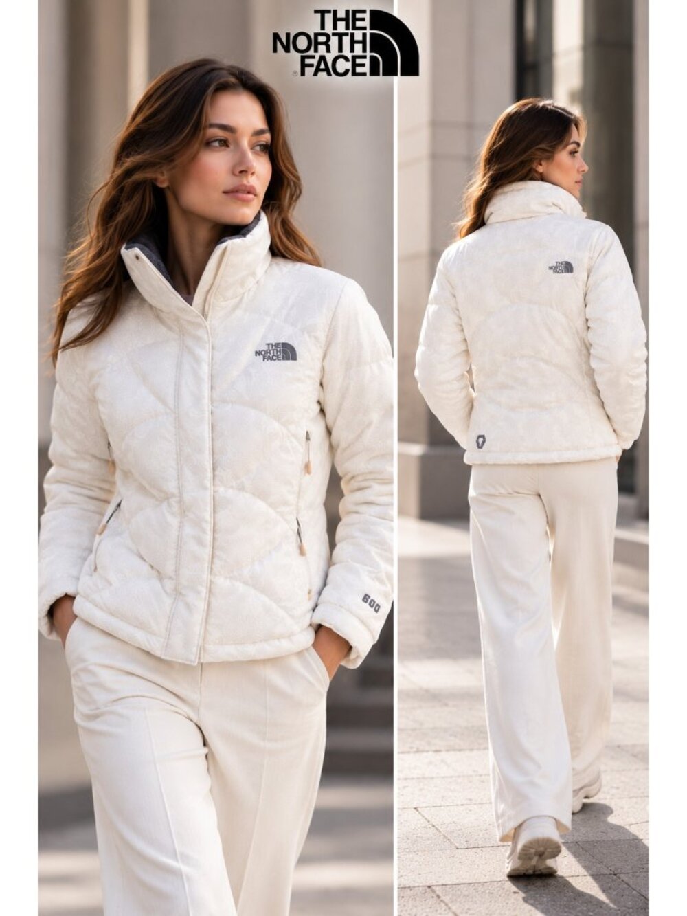The North Face Women's 600 Fill Down Puffer Jacket White No Hood S